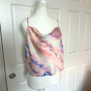 Forever21 Multicolor (Mock Silk) Cami Top